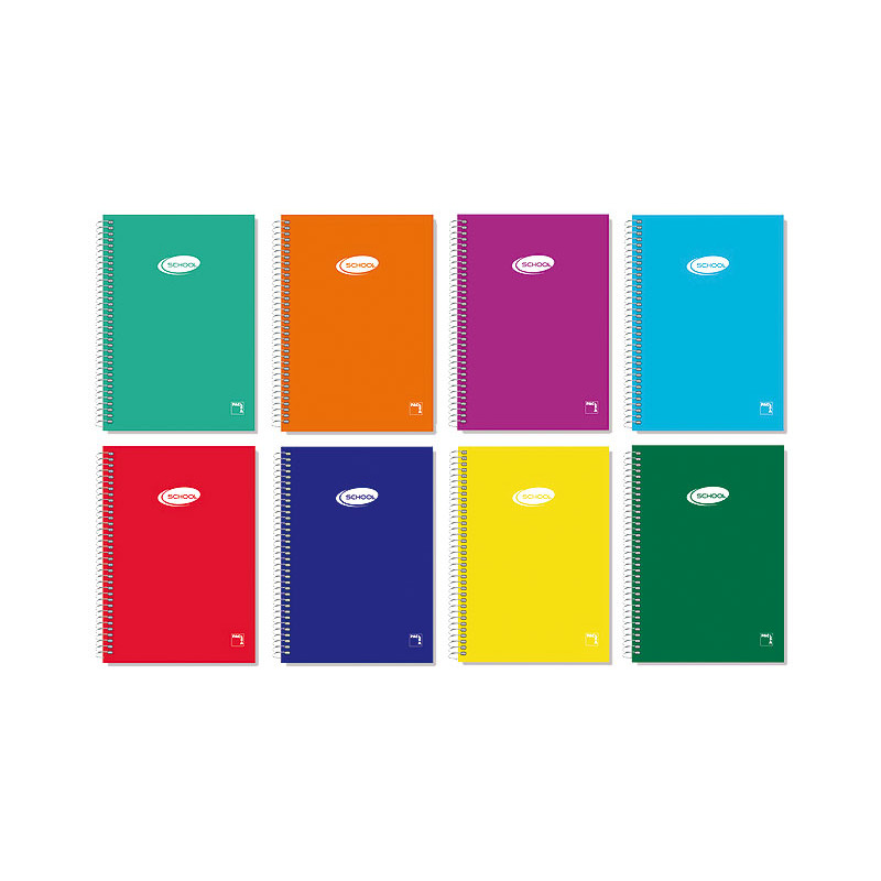 Cuaderno Espiral Cuarto Pacsa 60 g Liso 80 hojas Tapa Cartoncillo