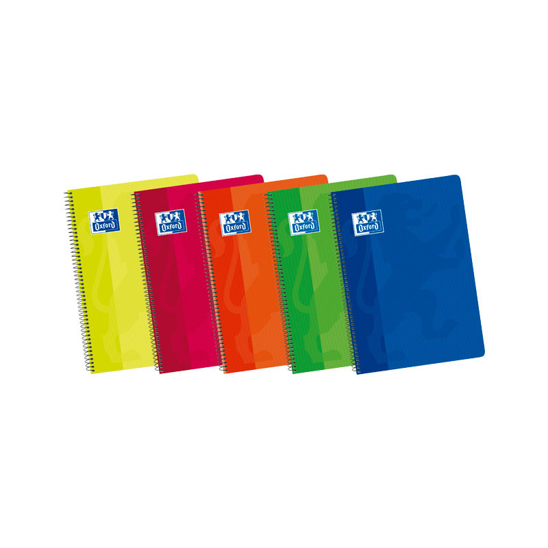 Cuaderno espiral tapa blanda 80 hojas Oxford Folio cuadriculado 4x4